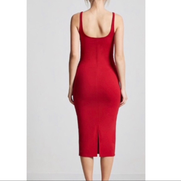 Forever 21 red midi dress - Picture 2 of 7